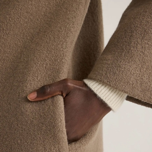 Quince 100% Merino Wool Shawl Collar Long Coat XS NWOT Heather Elm - Picture 7 of 14